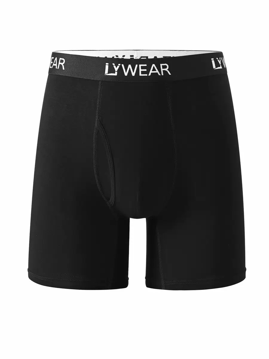 ロングボクサーパンツ 前開き ロング丈 紳士下着 メンズ ストレッチ