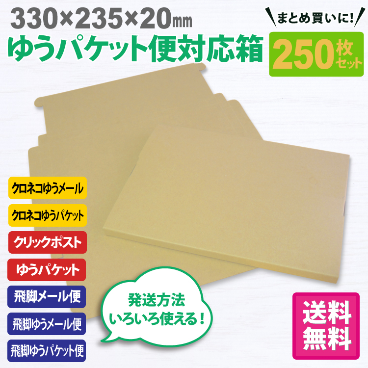 ゆうパケット便対応箱 250枚セット
