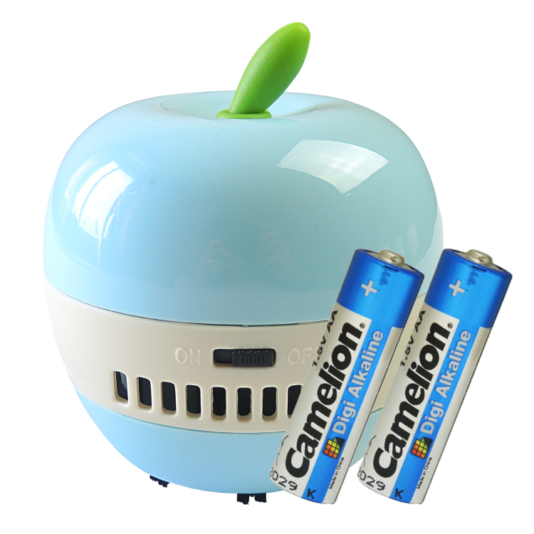 【送料無料】定形外郵便 卓上クリーナー FU101 リンゴ型 アルカリ電池 LR6-SP1 単3形 2本セット 消しゴムのカスやほこりもしっかり吸い取りお掃除します！｜yoijimuhakuba｜05