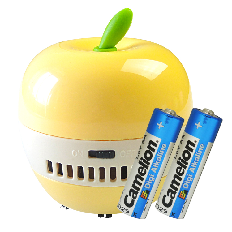 【送料無料】定形外郵便 卓上クリーナー FU101 リンゴ型 アルカリ電池 LR6-SP1 単3形 2本セット 消しゴムのカスやほこりもしっかり吸い取りお掃除します！｜yoijimuhakuba｜04