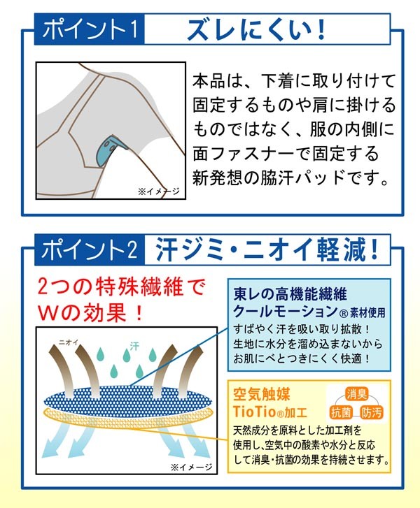 脇汗 汗パッド わき汗パッド クールでドライな 清涼 脇汗 パッド 送料