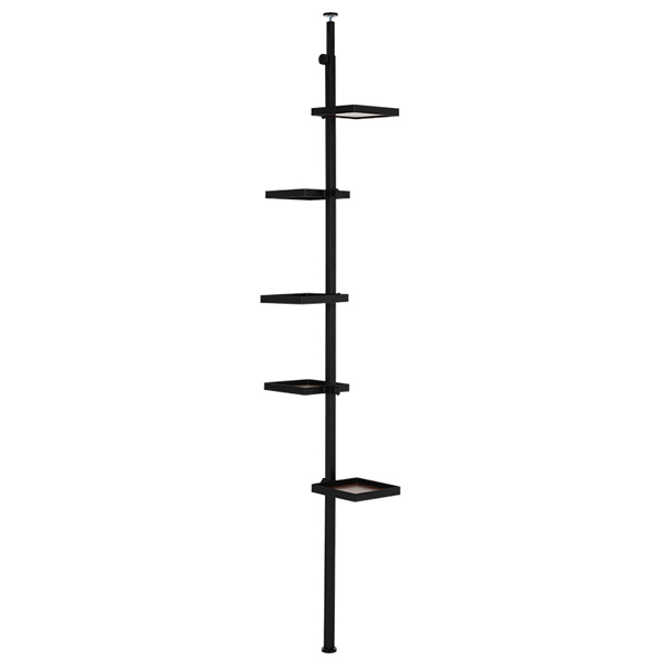 角型 6点セット 高さ200?265cm 突っ張り棒＆四角い棚5個セット KTR-3117-BB 玄関収納 つっ張りラック｜yojo-board-shop｜02