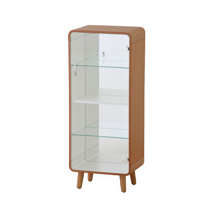 東谷 コレクションラック コレクション棚 ガラス 36cm 4段 木 おしゃれ