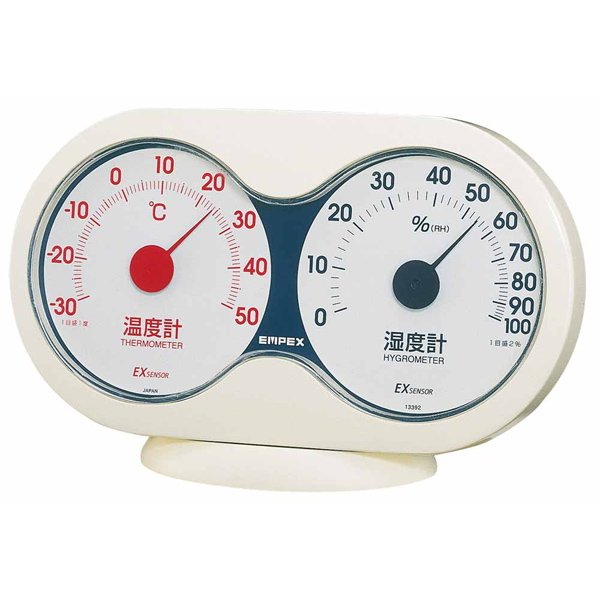 温度湿度計 アナログ レトロ おしゃれ シンプルタイプ アキュート 温湿度計 置ける 掛けれる｜yojo-shizai-ya｜02