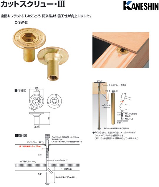 ☆新春福袋2021☆ カネシン カットスクリューIII Ｃ-ＳＷ-III ２００個