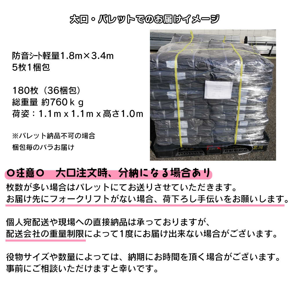 防音シート 厚手 厚み1mm×1.8m×3.4m 2枚 工事用 建設資材 足場用資材 