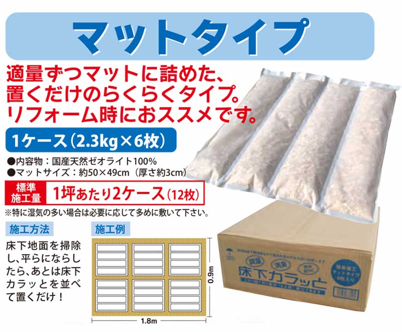 12/16〜の注文は年始出荷】床下カラッと マットタイプ 1箱6枚 10箱