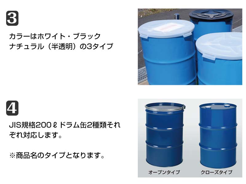 DIC クローズドラム缶用カバー DC-1 20枚 JIS規格200Lドラム缶カバー