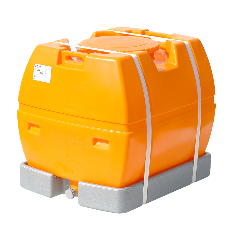 園芸用品 貯水タンク 500L 角型 イエロー 農業用 散水