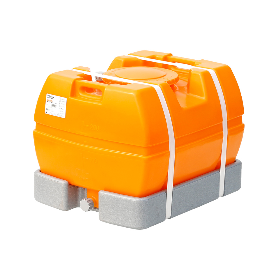 スイコー ローリータンク スカット200 受台付 200L 完全液出し型 業務用 貯水タンク 貯水槽 雨水 農業 園芸 防災_1