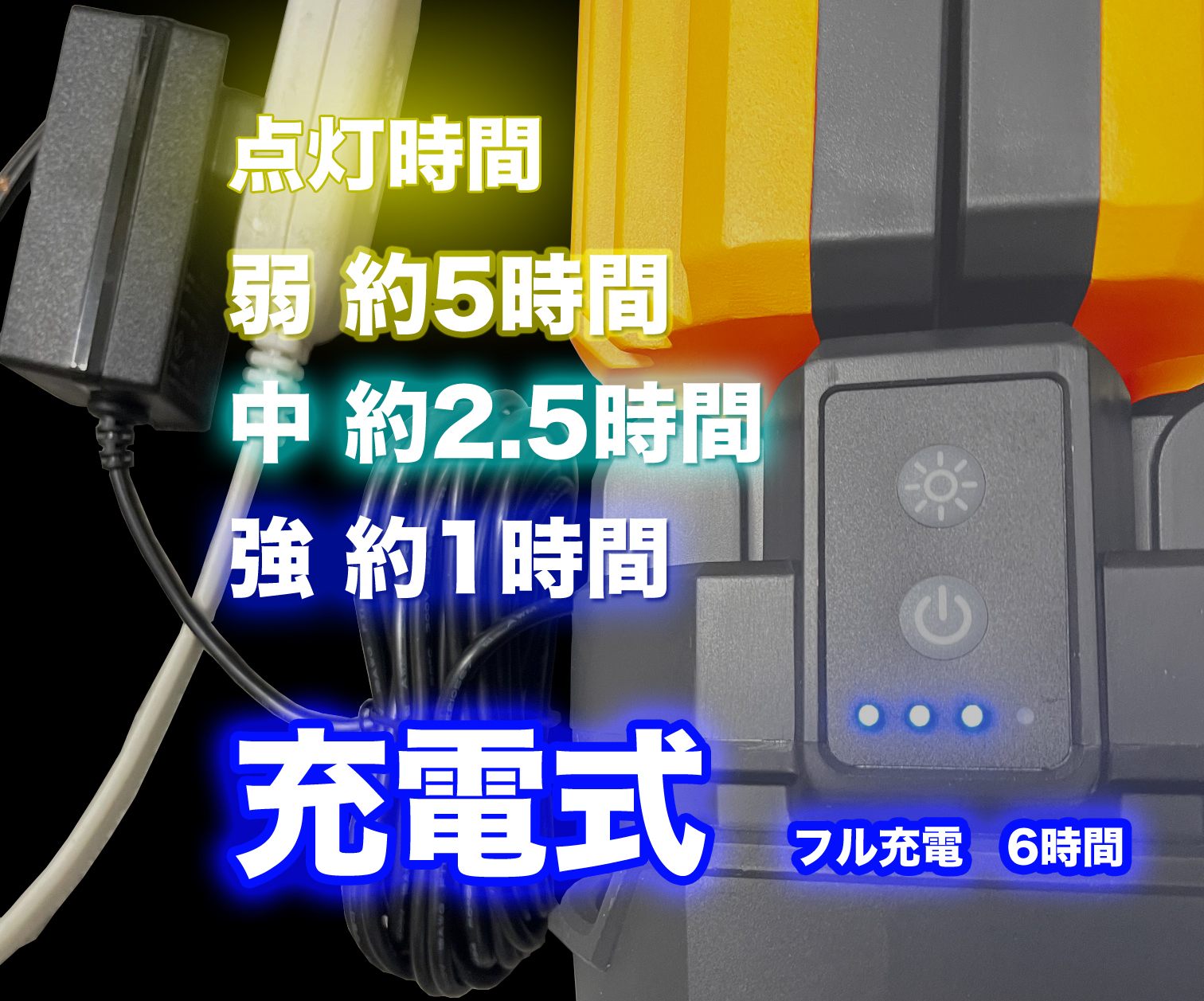 三脚付 LED 投光器 充電式 発電機不要 持ち運び スタンド 工事 ライト