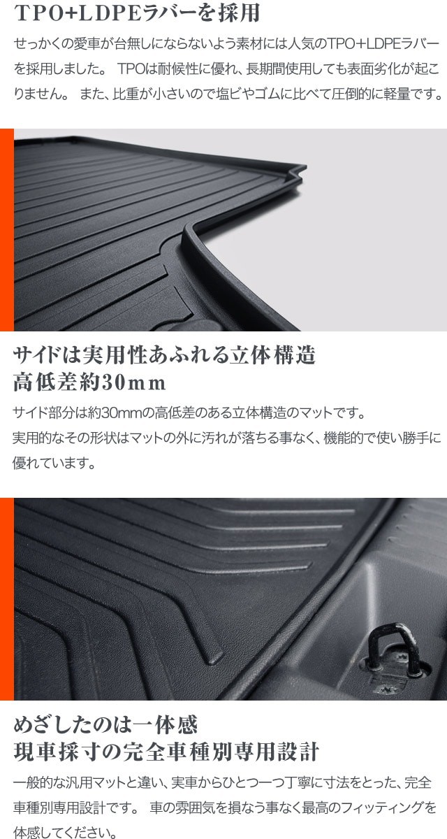 マツダ CX-8専用トランクトレイ(縦長巻梱包/Y16) H29/12〜R5/12