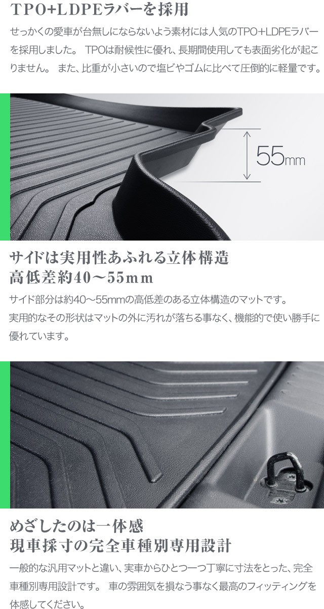トヨタ プリウスα専用トランクトレイ H23/5〜（トランクマット