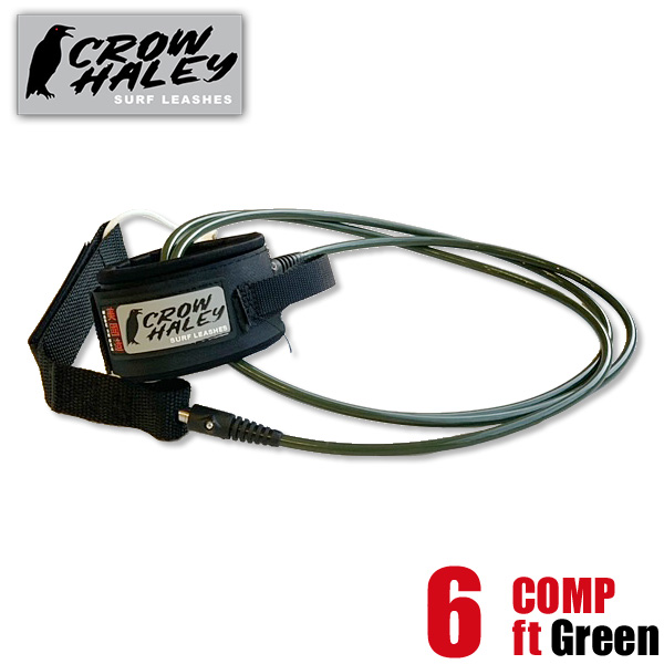 CROW HALEY クロウハーレー リーシュコード 6feet COMP LEASH GREEN（緑色）｜yoko-nori