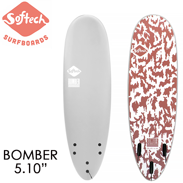 【北海道・沖縄・離島以外送料無料】SOFTECH ソフテック サーフボード 5 10 BOMBER GRY/DUSTY RED :softbomb510:THE USA SURF