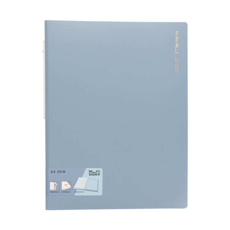 クリアファイル A4 30ポケット くすみカラー ブルー ピンク グリーン ベージュ 中身が見つけやすい目次シート付き Nusign deli｜yokohama-toner｜02