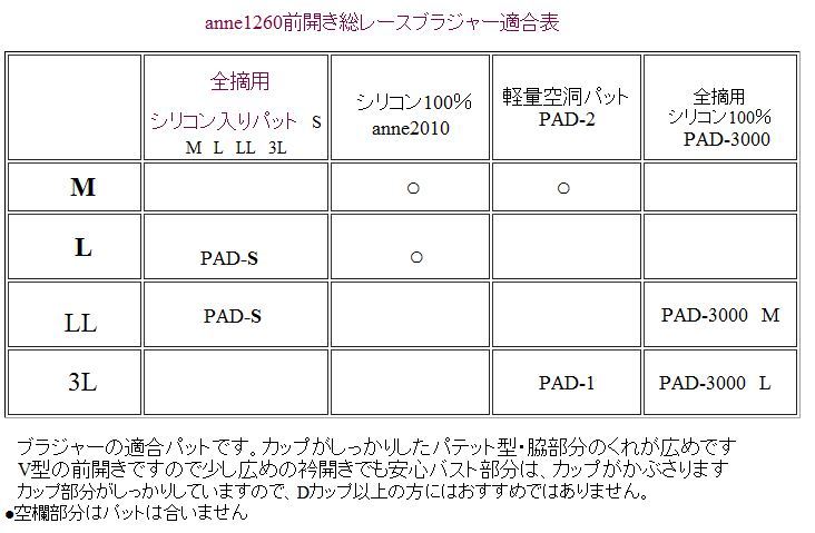 乳がん用 ブラジャー 前開き 総レース 綿95％ 入院準備 全摘 温存 再建 術後 乳ガン 乳癌用 ブラ 下着 肌着 anne-1260  :anne-1260:乳がん下着の専門店アン ヤフー店 - 通販 - Yahoo!ショッピング