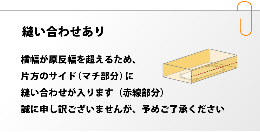 ボックスシーツはサイドのマチ部分に1本縫い合わせあり