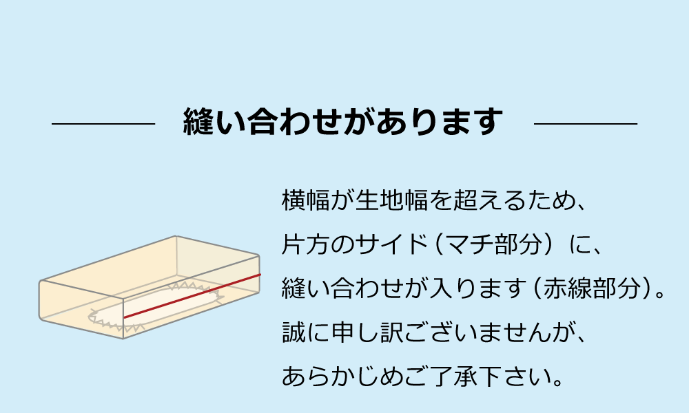 ボックスシーツは縫い合わせあり