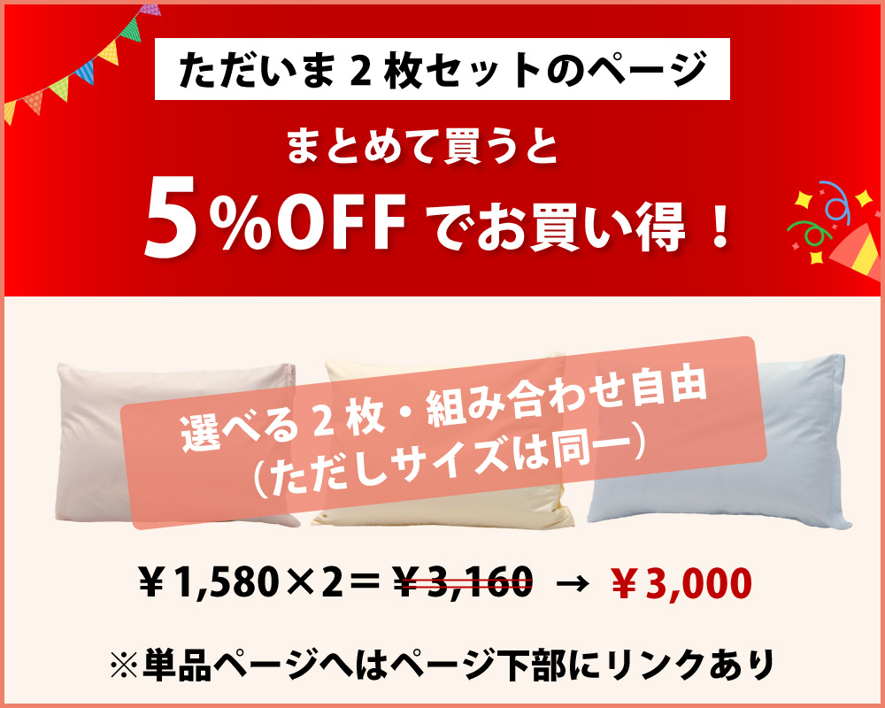 2枚セットだと5%オフでお買い得