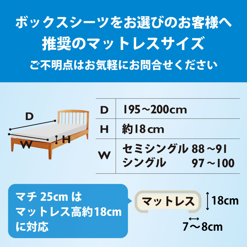 マットレスの実寸をご確認ください