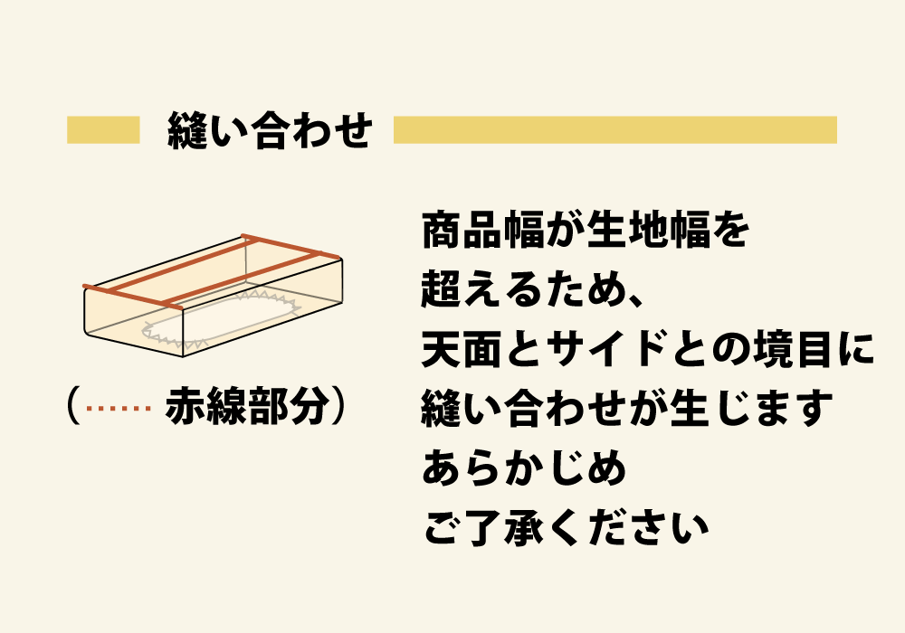 ボックスシーツは縫い合わせあり