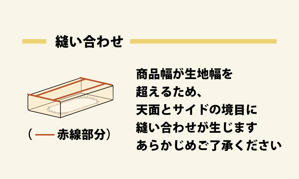 ボックスシーツは縫い合わせあり