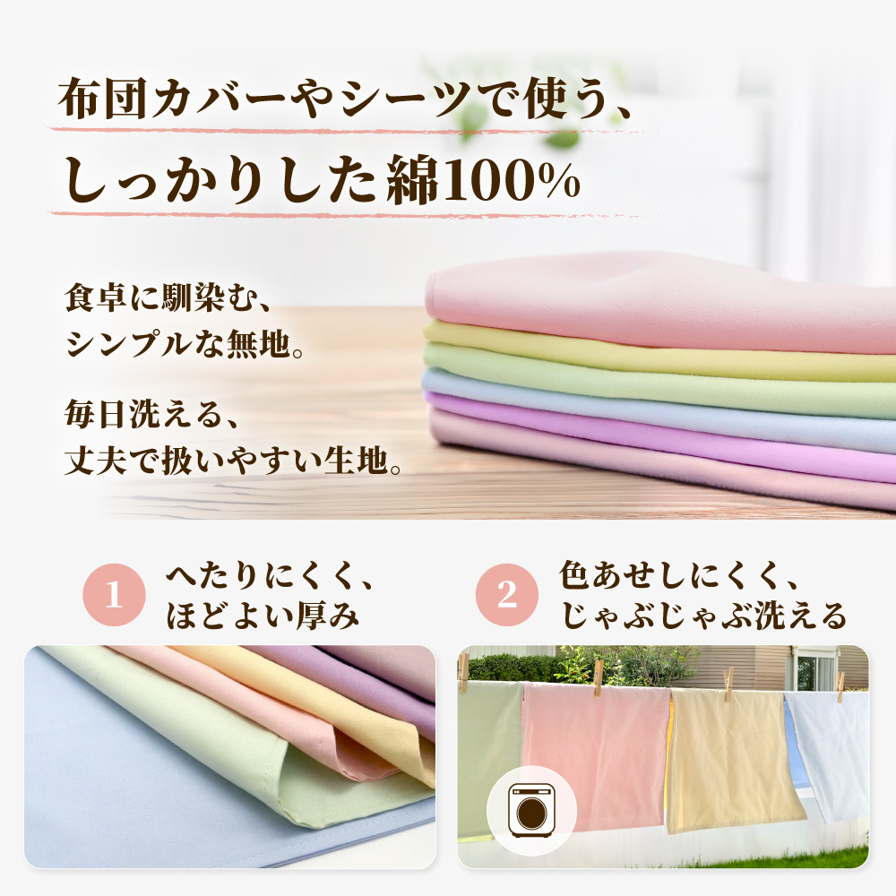 ランチョンマット 同色 2枚セット 大判 40×60 日本製 給食 小学校