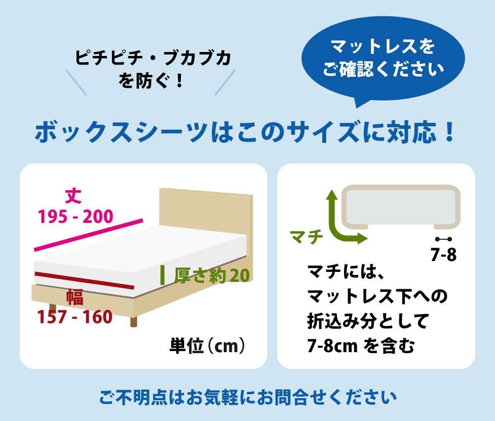 対応するマットレスのサイズ