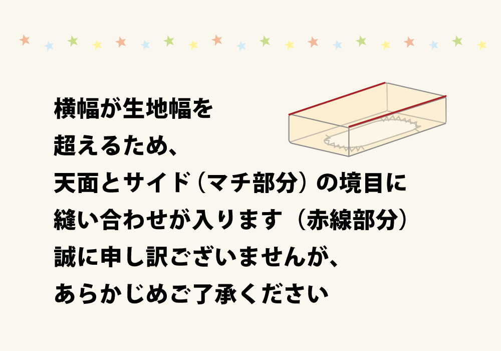 ボックスシーツは縫い合わせあり
