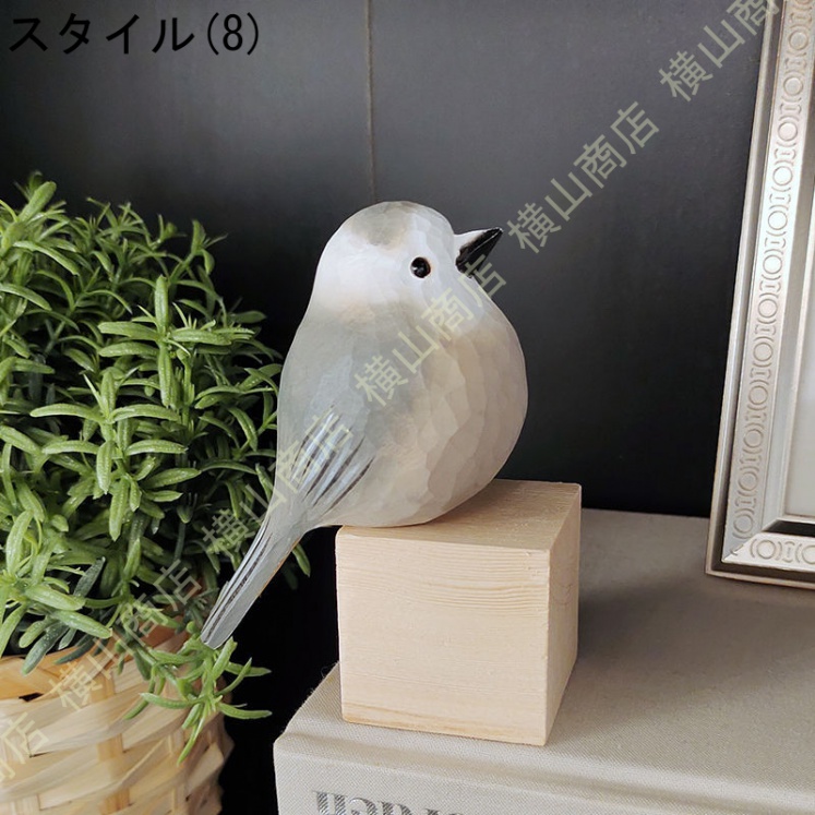 鳥 バード 置物 木 オブジェ おしゃれ かわいい 木製 ウッド 天然木