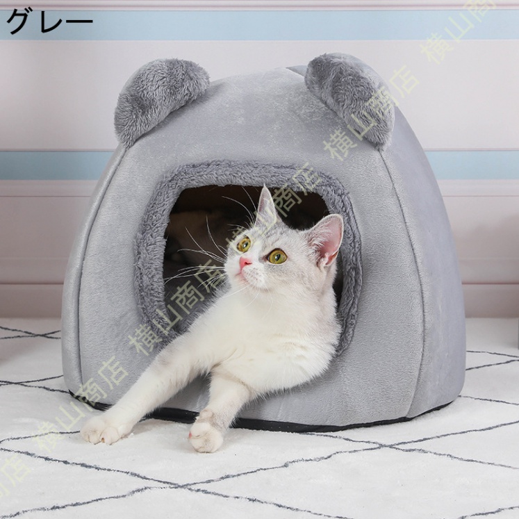 猫 ハウス トンネル グレー BIG(□キャットハウス □クッション