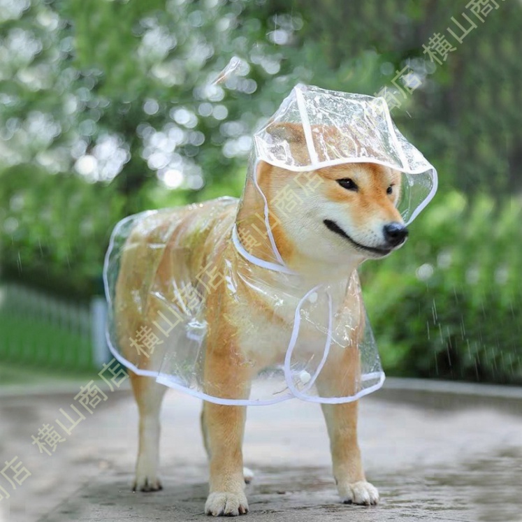 犬用レインコート ペット用品 小動物 猫 レインポンチョ 小型犬 中型犬 柴犬 耐水性 雨具 ペットレインコート 透明 完全防水 雨の日のお散歩に  カッパ :j59-6bw-MPG00:横山商店 通販 