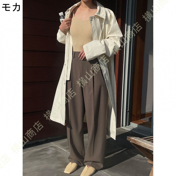 ボトムス ロング ワイドパンツ レディース ストレートパンツ 体型カバー ハイウエスト 大きいサイズ ワイドパンツ レディース 秋冬 ズボン ストレートズボン