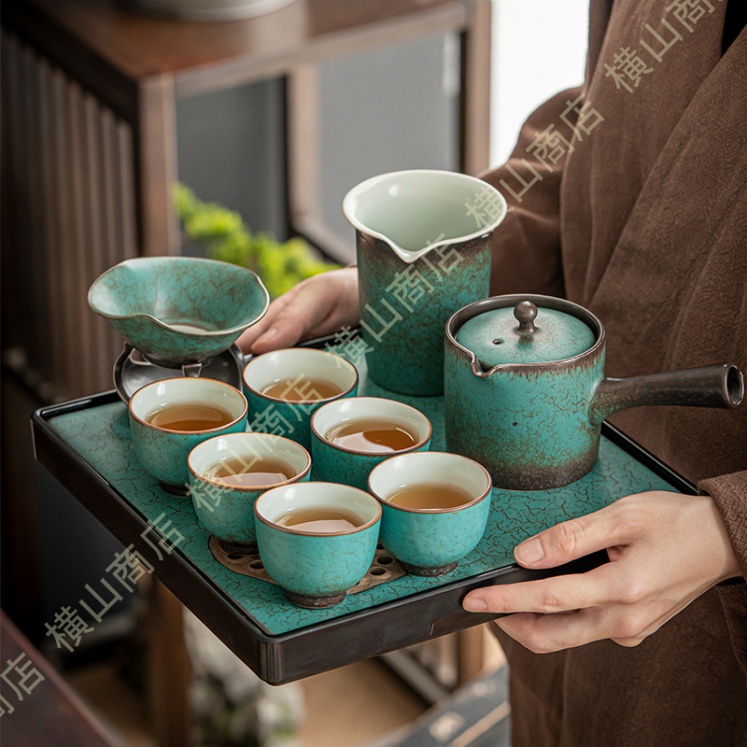 茶器揃 急須 汲出 4茶器セット 湯呑 モダン おしゃれ 注ぎやすい 織部