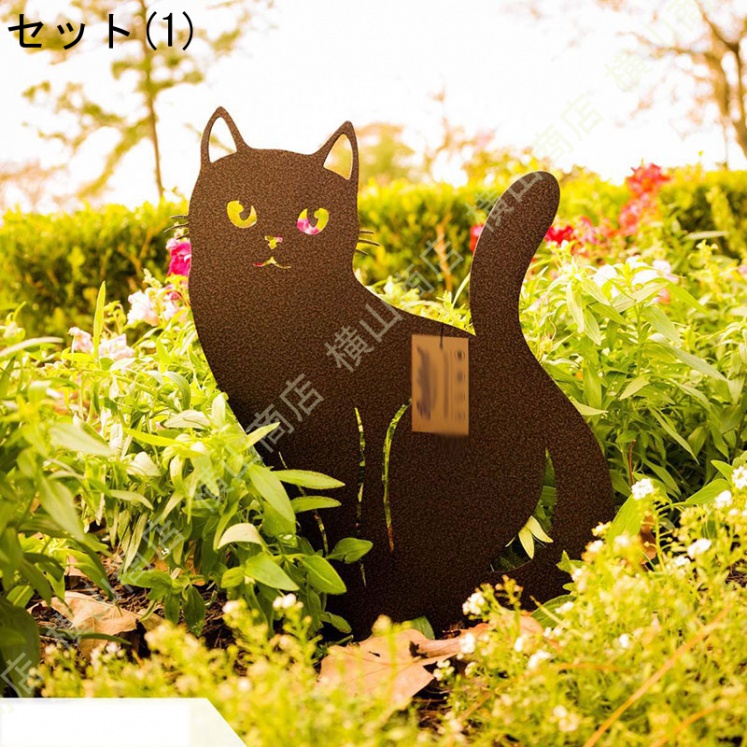 ガーデンオーナメント インテリア 猫の彫刻 シルエット 屋外 置物