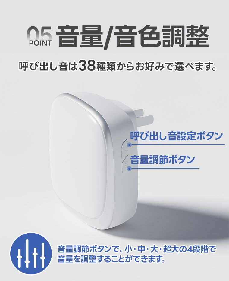 ワイヤレスチャイム ワイヤレスコール チャイム 呼び出しベル 介護