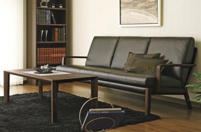 カリモク家具（KARIMOKU FURNITURE） カリモク 本革ソファー3P