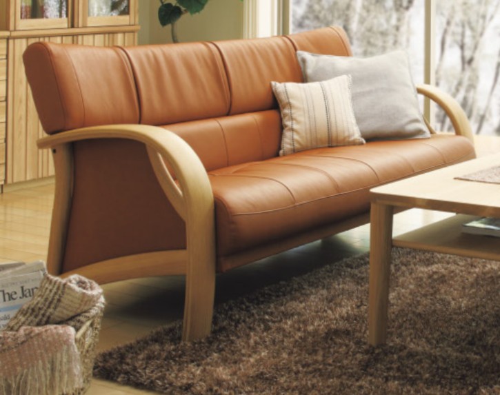 カリモク家具（KARIMOKU FURNITURE） カリモク 本革3Pソファー