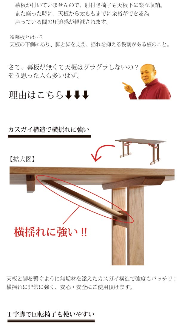 シキファニチア ダイニングテーブル ティーテーブル 160 レッドオーク