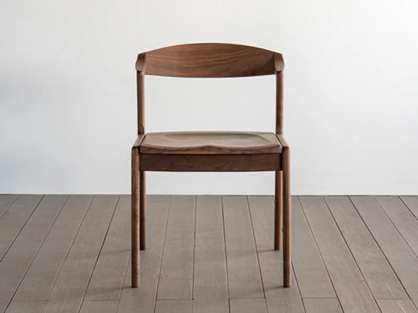 シキファニチア 椅子 ダイニングチェア ユナ セミアーム 板座 ホワイト