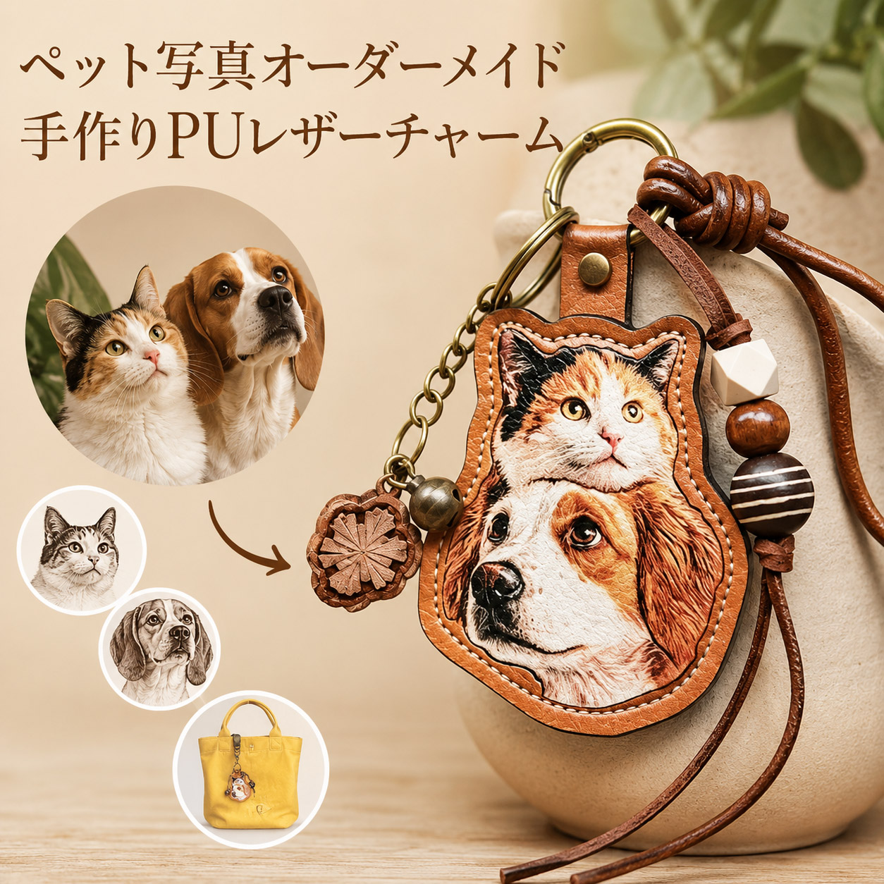 【発送まで7日★値下げ中　オーダーメイド「うちの子キーホルダー」】 tttt0170-01.jpg