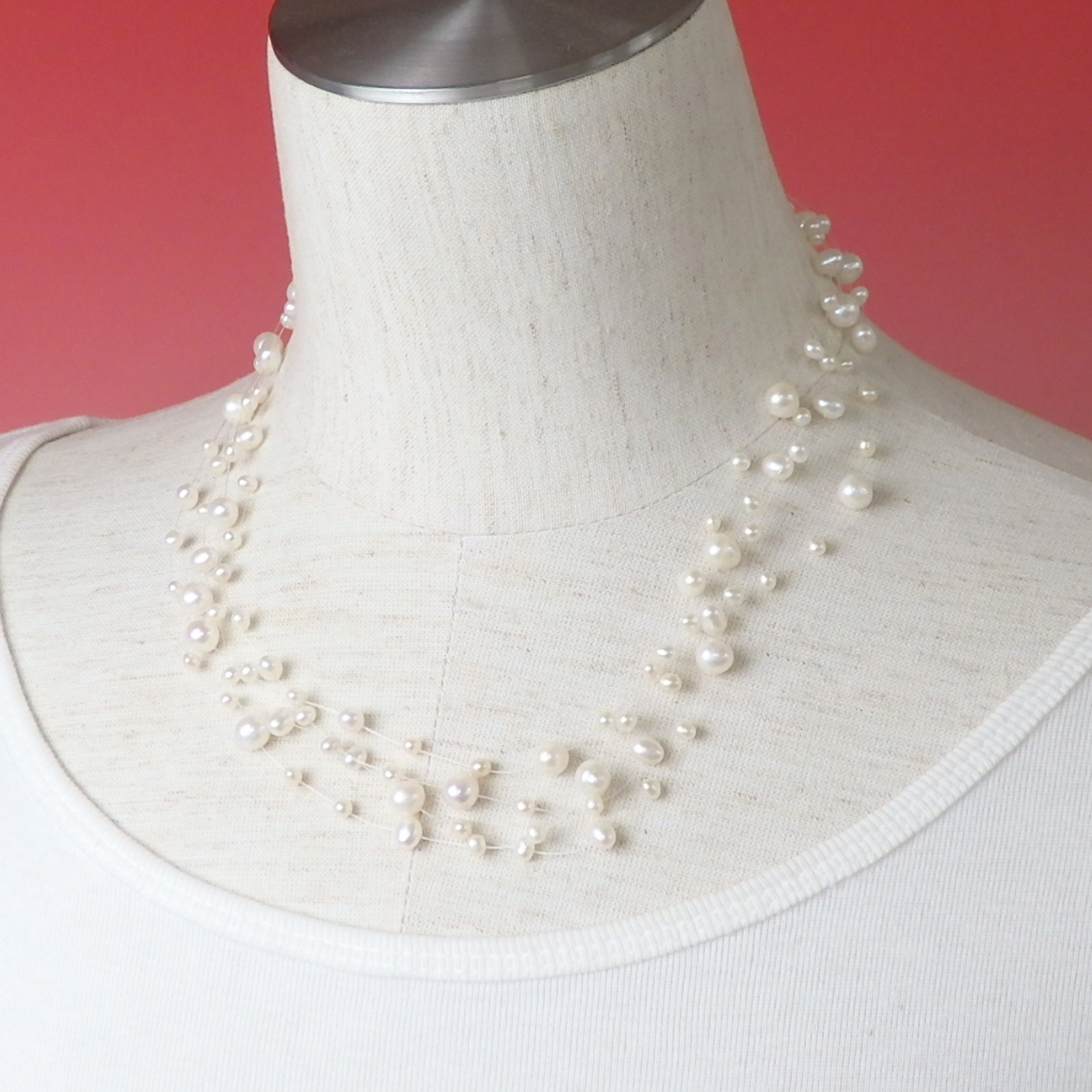 k14 パール ネックレス フラワー 真珠 14金フェミニンかわいい