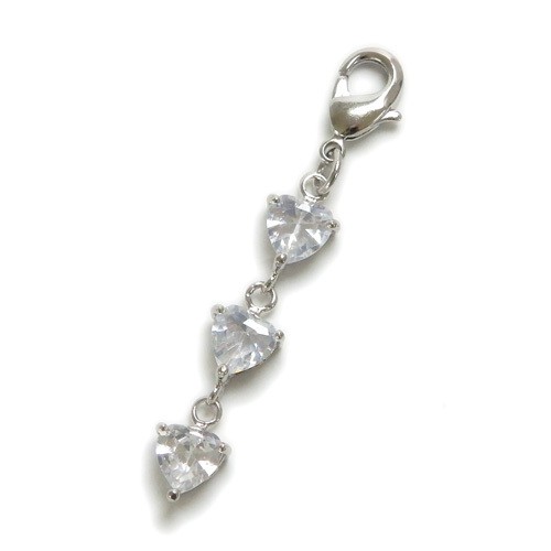 マスクチャーム ハート トリロジー マスクアクセサリー キュービックジルコニア チャーム マスクピアス マスクジュエリー トリプルハート ジッパーアクセサリー よろず混む 通販 Yahoo ショッピング