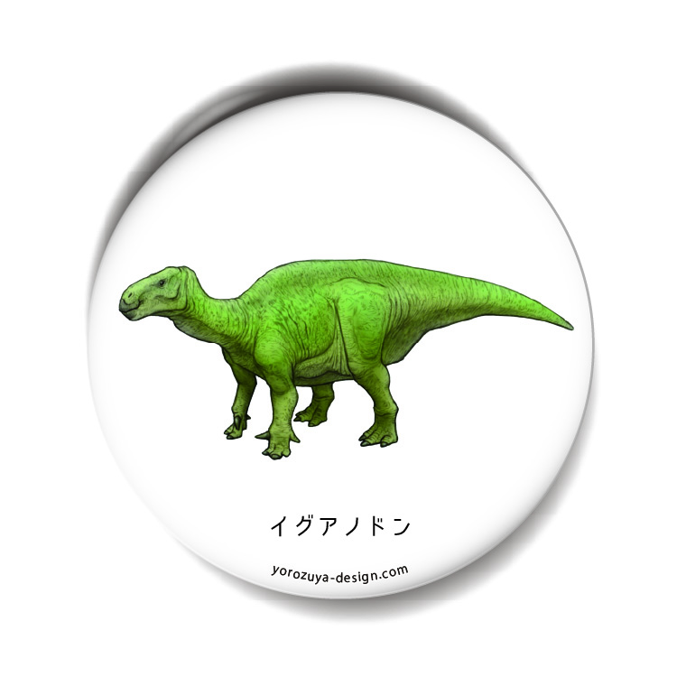 恐竜 古代生物 缶バッジ キーホルダー マグネット 丸型56mm : 名