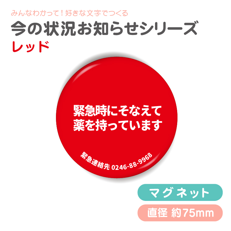 名前 名入れ 好きな文字でつくる 今の状況 お知らせ 缶バッジ or キーホルダー or マグネット ( えらべるデザイン ) |  | 07