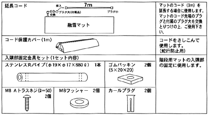 TYG-100-1 (1000X960 t=6) 融雪マット 玄関用 電気で玄関周りの雪を