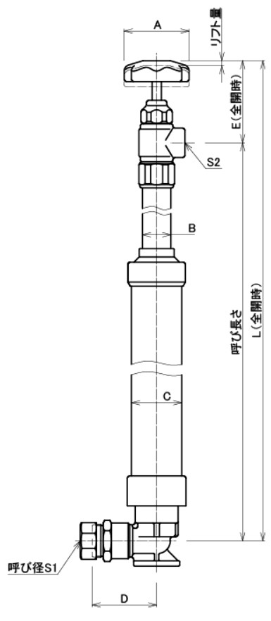 D-PRF-2013100 1.0ｍ 寒冷地仕様の不凍立水栓 竹村製作所 : t-0070