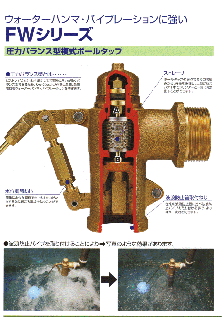 兼工業 ボールタップ FW型 複式 40 ポリ玉 受水槽などに : m-2105 : よろずや清兵衛ヤフー店 - 通販 - Yahoo!ショッピング