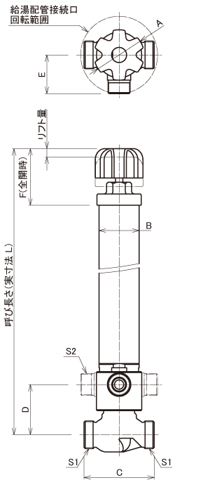MX-D-1313028 13ｍｍ 0.28M 不凍水抜栓湯水抜栓 竹村製作所 配管の凍結
